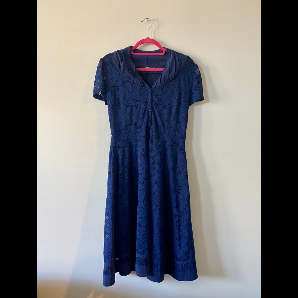 Blue floral dress
